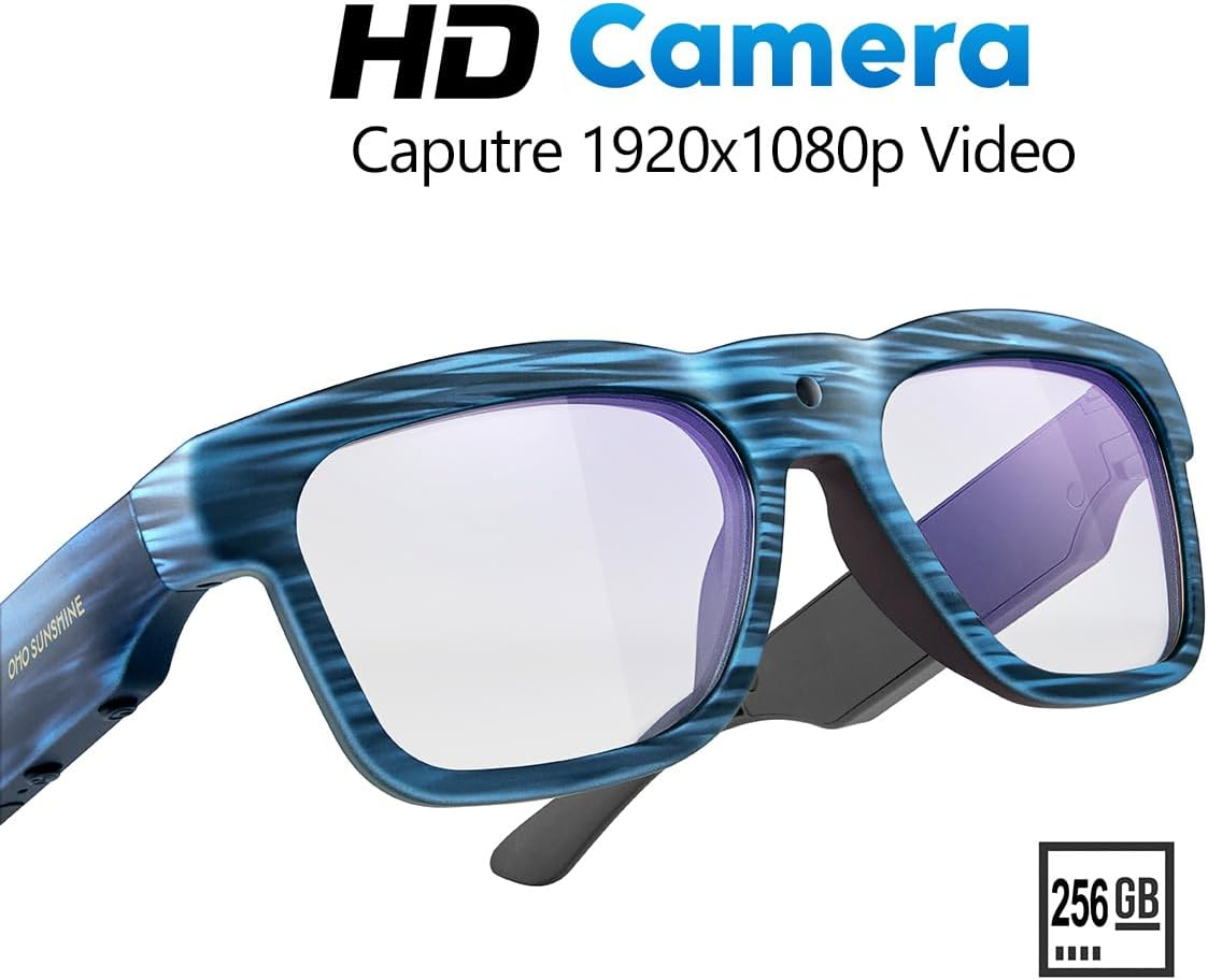 Oho Smart Glasses, Camera & Bluetooth Sunglasses with Open Ear Speaker Athletic/Outdoor Sports,Polarized UV Protection,Unisex image number 2