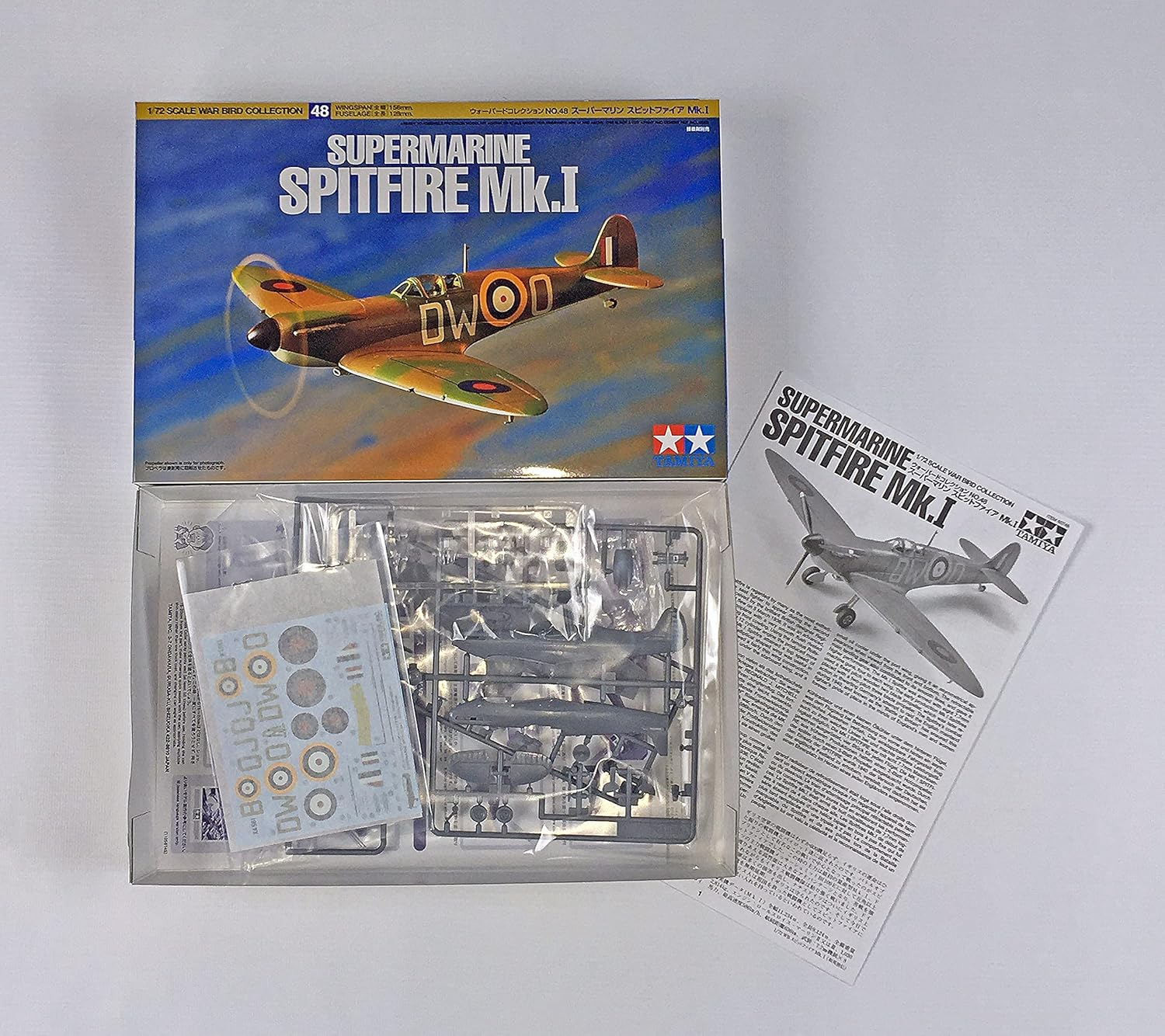 Tamiya 1:72 Scale Supermarine Spitfire Mk.I Plastic Model Kit image number 2