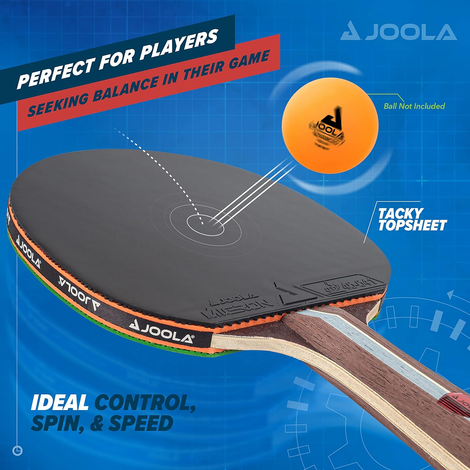 JOOLA Infinity Balance - Advanced Performance Ping Pong Paddle - Competition Ready - Table Tennis Racket for High-Level Training - Designed to Optimize Spin and Control image number 4