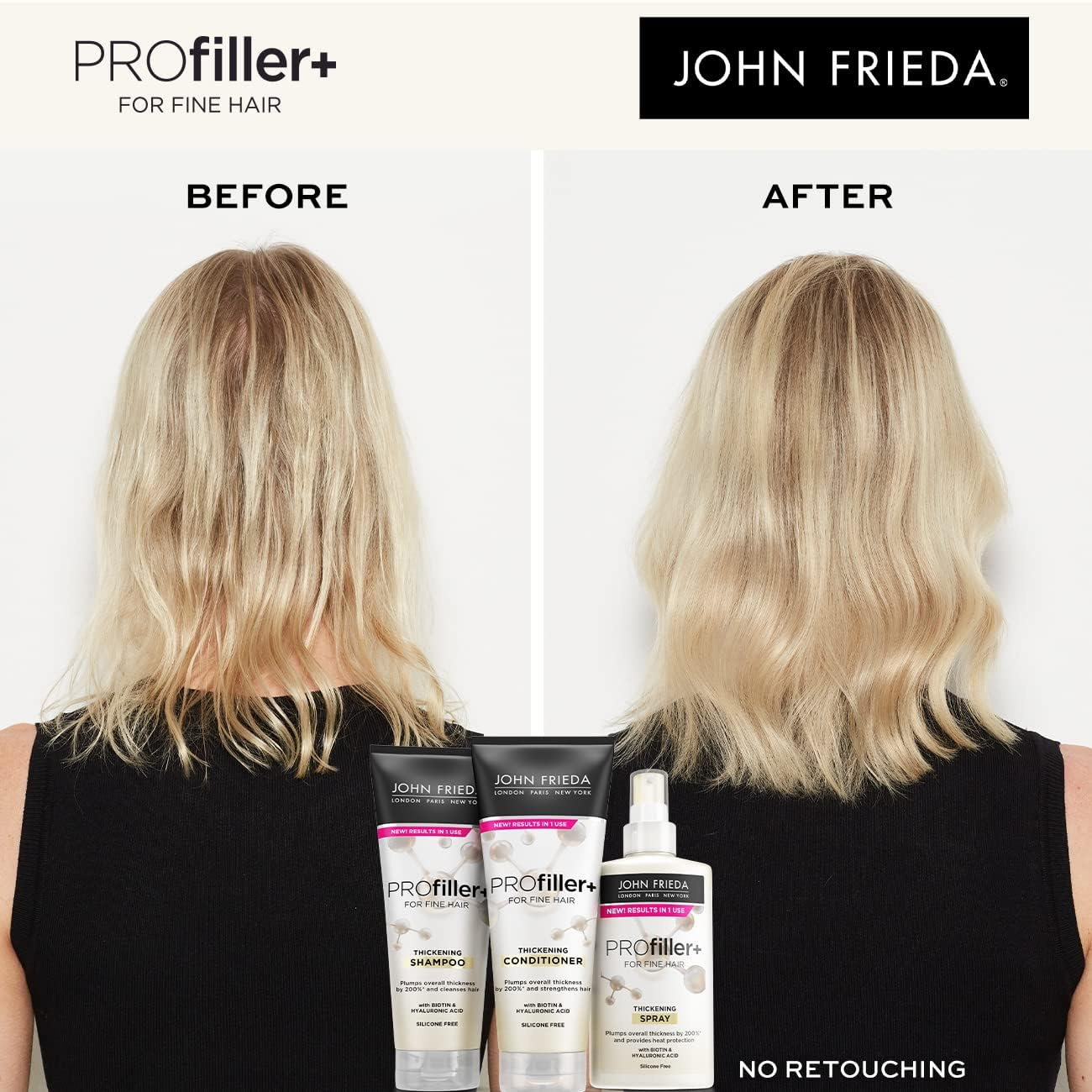 John Frieda Profiller+ Thickening Spray with Heat Protection for Thin, Fine Hair, image number 5