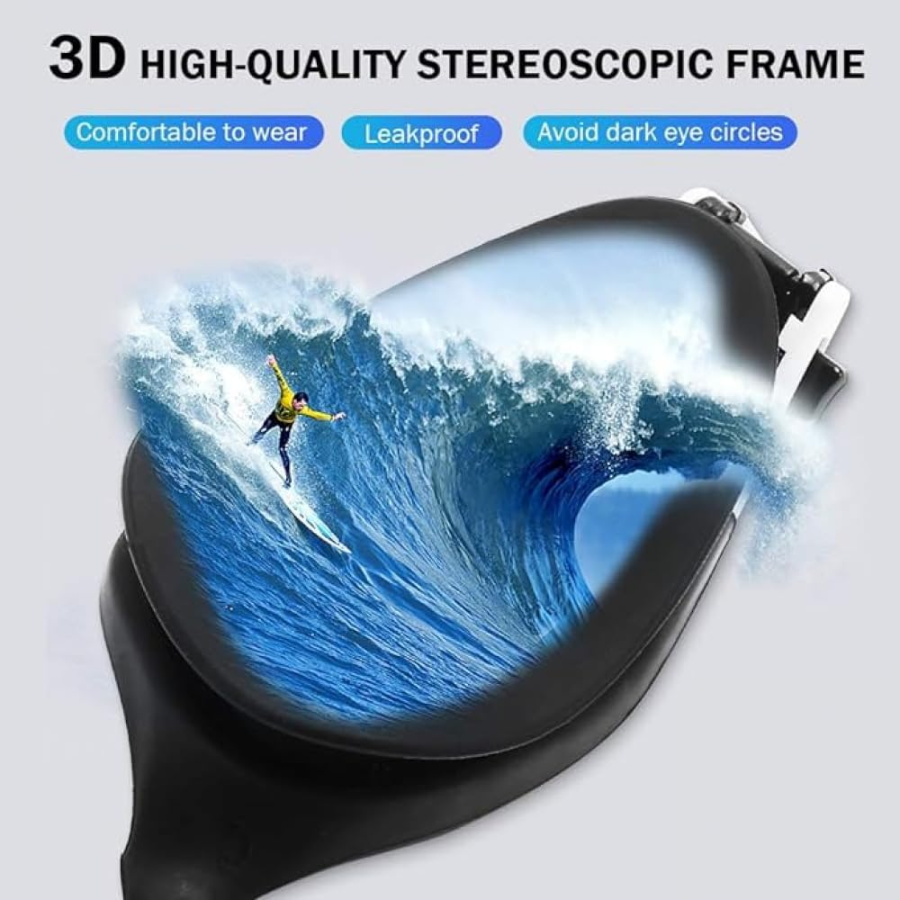 361 Swimming Goggles for Men/Women, Anti-Fog Anti-Uv Adult Swim Goggles, PC Lens Silicone Seals Perfect Fit, Boys/Girls/Junior/Youth Swim Goggles, Swimming Glasses