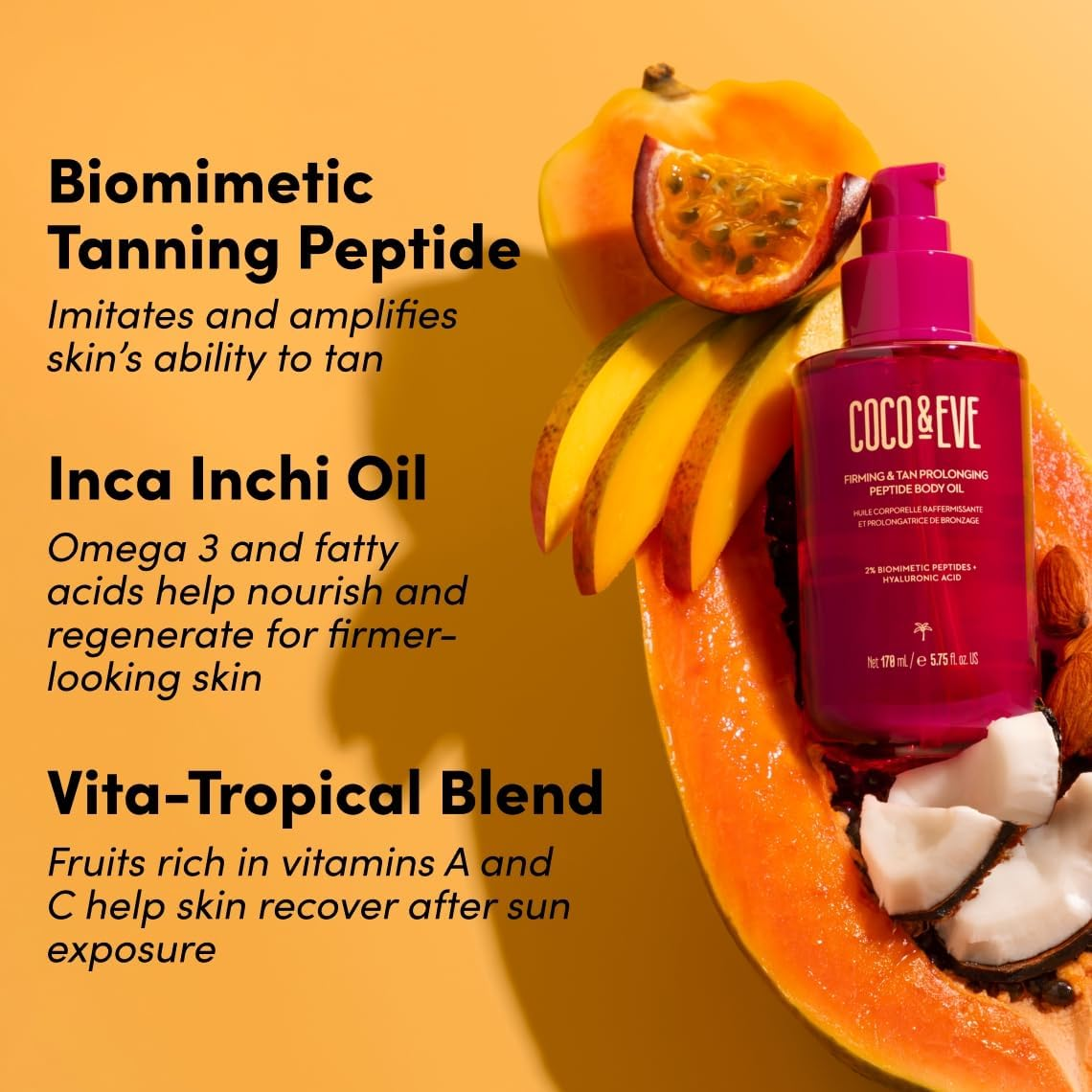 Coco & Eve Firming & Tan Prolonging Peptide Body Oil image number 3