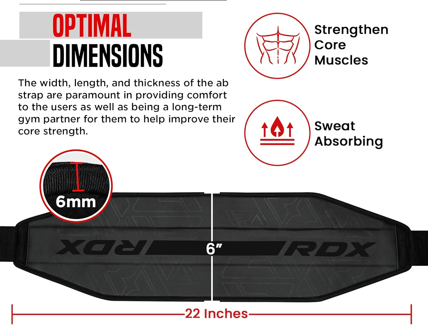 RDX Fitness Hanging AB Straps for Abdominal Muscle Building and Core Training, Maya Hide Leather Strap Steel D-Rings, Pull up Assist Straps, Elbow Hanging Men Women Home Gym Workout Equipment image number 5