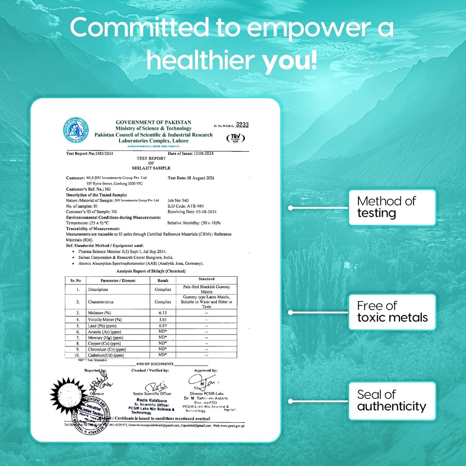 15000Mg Himalayan Shilajit Gummies | Lab Tested | Rich in Fulvic Acid & 85+ Trace Minerals | Vegan Organic Product for Daily Energy & Wellness | 60 Gummies Mango Flavour image number 3