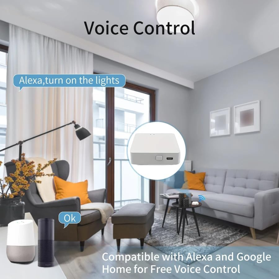 Uantii Tuya Multi-Mode Gateway Hub Wifi Smart Home Bridge for Tuya Zigbee 3.0 Bluetooth Mesh Devices,Smart Life App Control,Compatible with Alexa Google Alice (White) image number 3