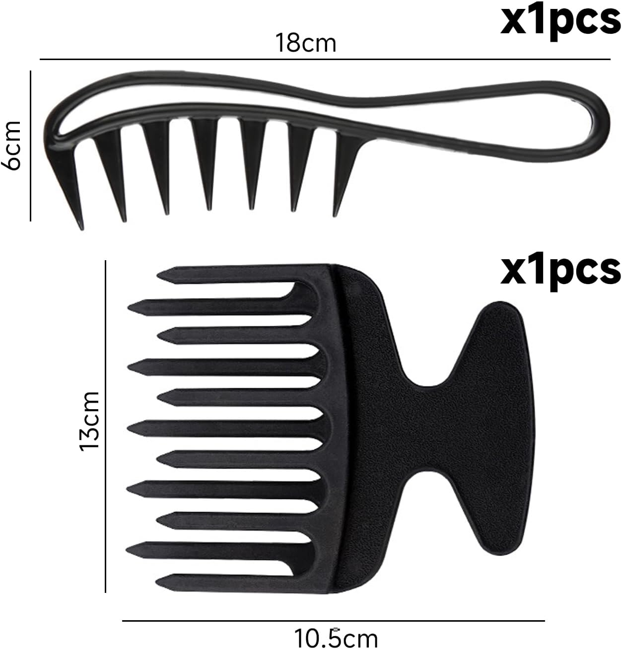 2 Pieces Wide Comb, Curly Comb, Hairstyle Making Tools, Portable Comb, Hairdressing Salon Tool