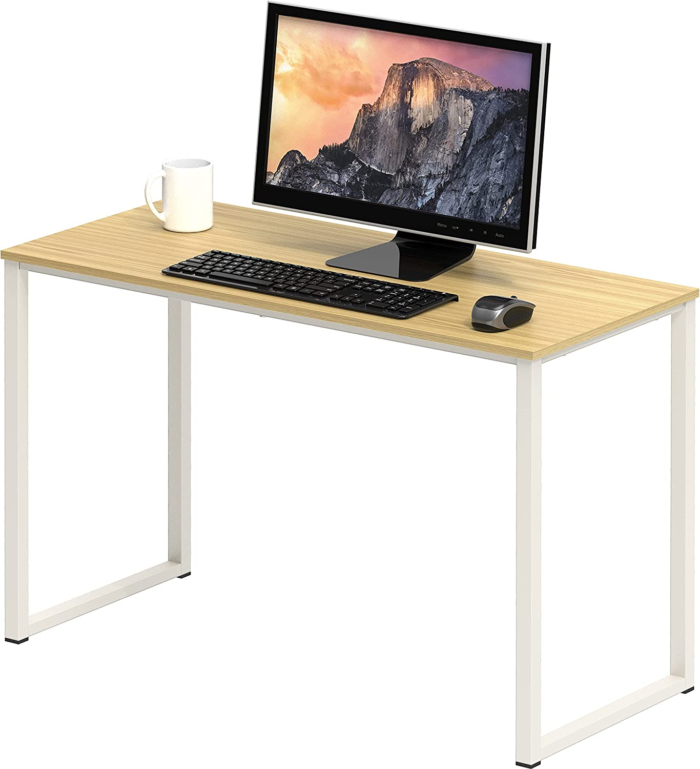 SHW Mission Home Office Computer Desk, 81 X 40 Cm, Oak image number 6