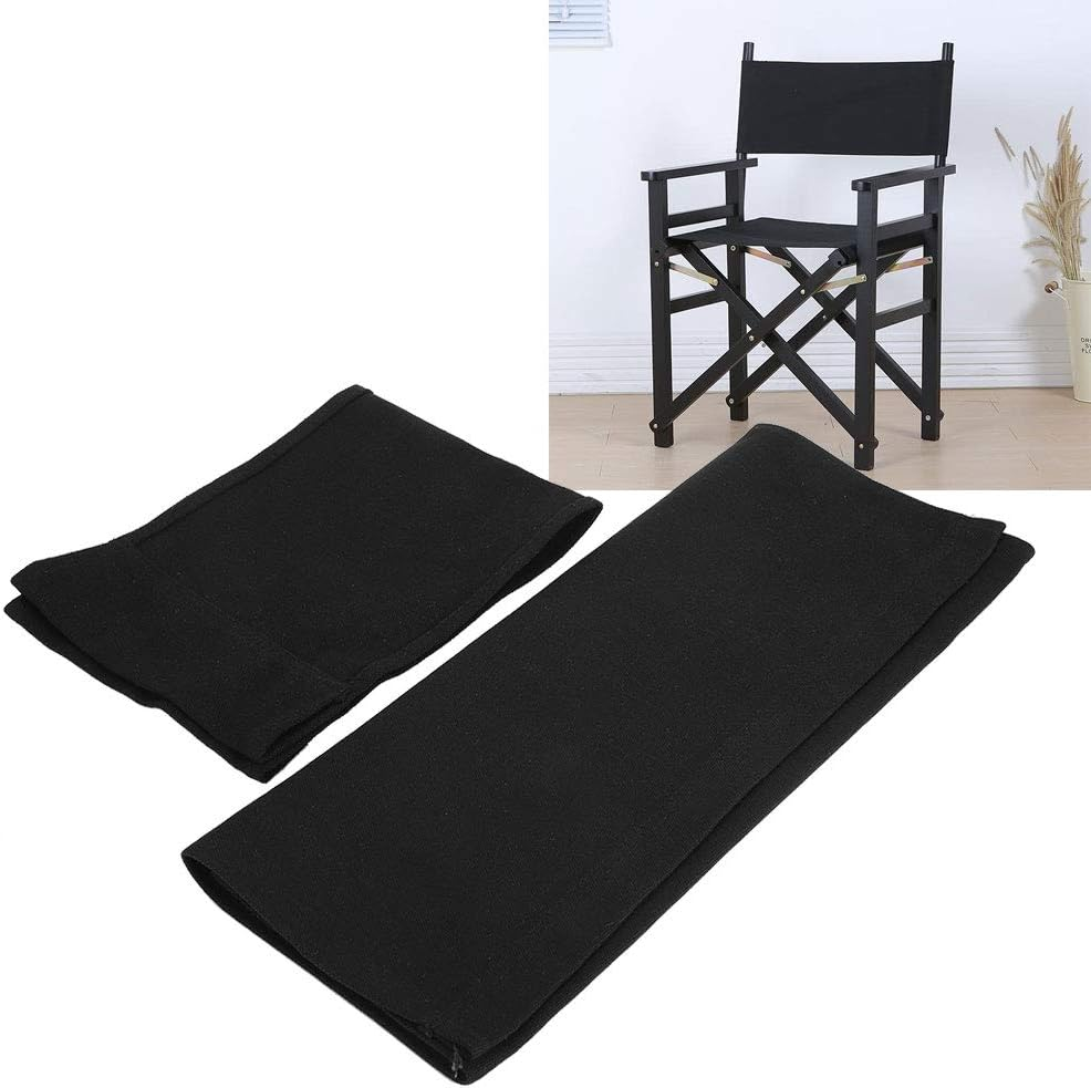 1 Set Director Chair Canvas, for 16'' Directors Chairs Director Chair Replacement Canvas（4 Colors Available） (Black)