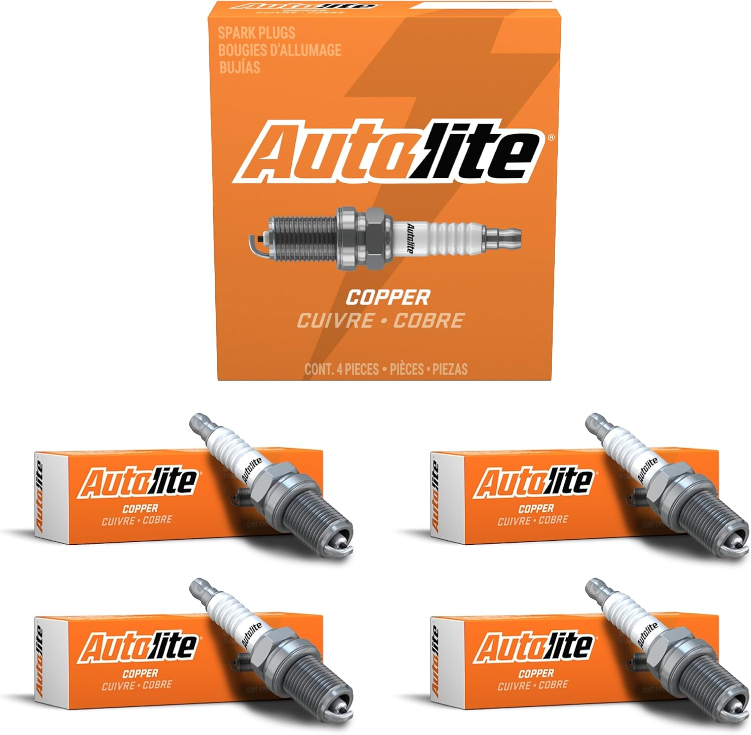Autolite 3922 Copper Resistor Automotive Replacement Spark Plugs (4 Pack) image number 4