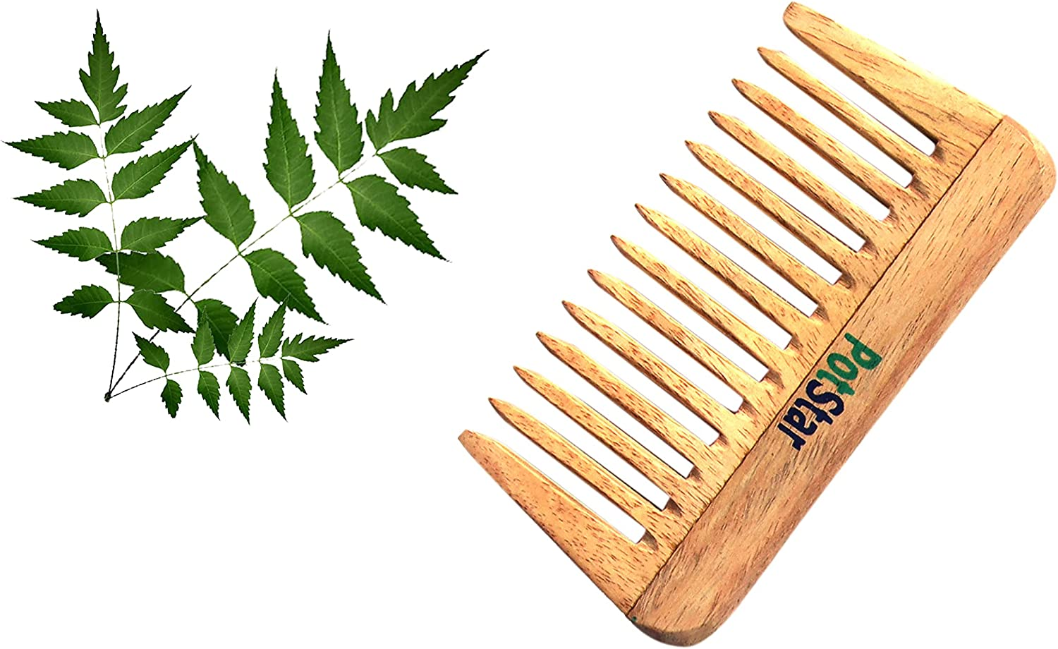 Potstar Hair Comb for All Hair Type, Handcrafted Wood Comb for Detangling Hair Comb for Thick, Curly and Wavy Hair, Non-Static and Eco-Friendly Made in India, N-Prince image number 4