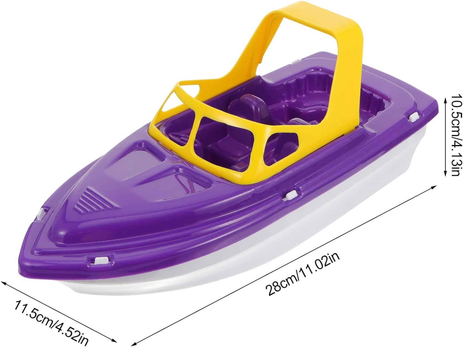 Alipis 1Pc Purple Plastic Speedboat Bath Toy for Toddlers, Floating Boat with Remote Control, Boat Toys for Kids, Bath Toys for Bathtub, Pool, Beach image number 6