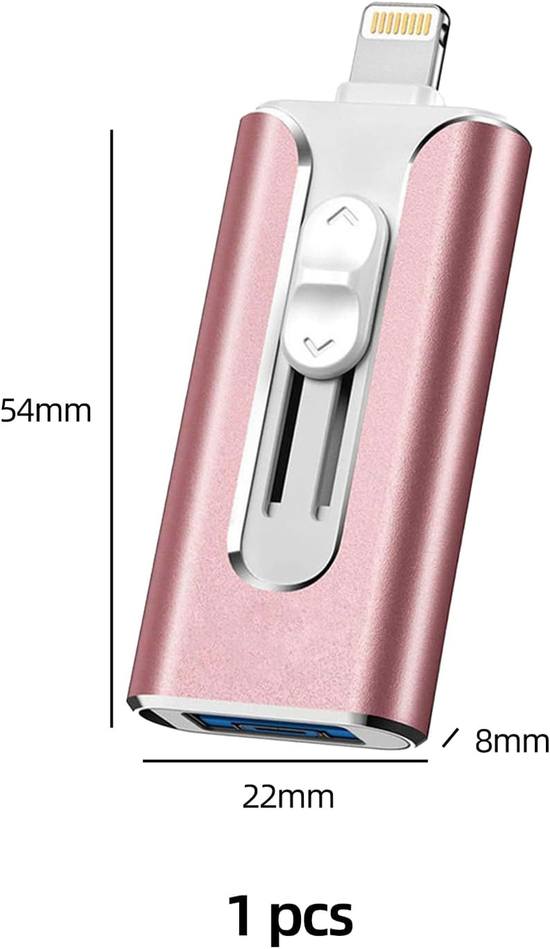 Phone Photo Stick，4-In-1 512G USB Flash Drives，Mfi Certified Phone Flash Drive，Phone Flash Drive for Ios/Android/Pc/Ipad/More Devices image number 3