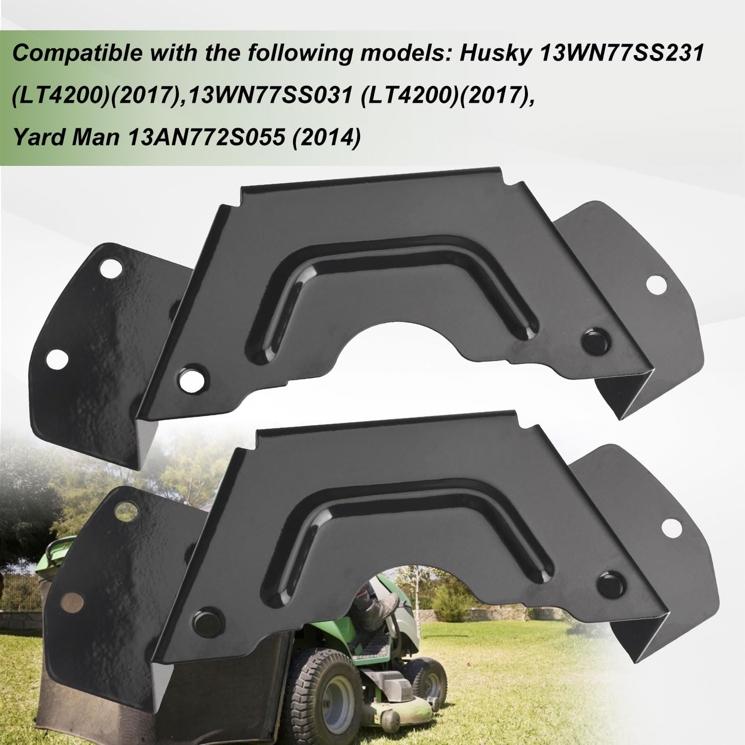 2 Pack 783-08510A-0637 Black Deck Belt Cover Compatible with 34/42 CRZT Husky, MTD, Troy-Bilt, Craftsman Lawn Mower image number 4