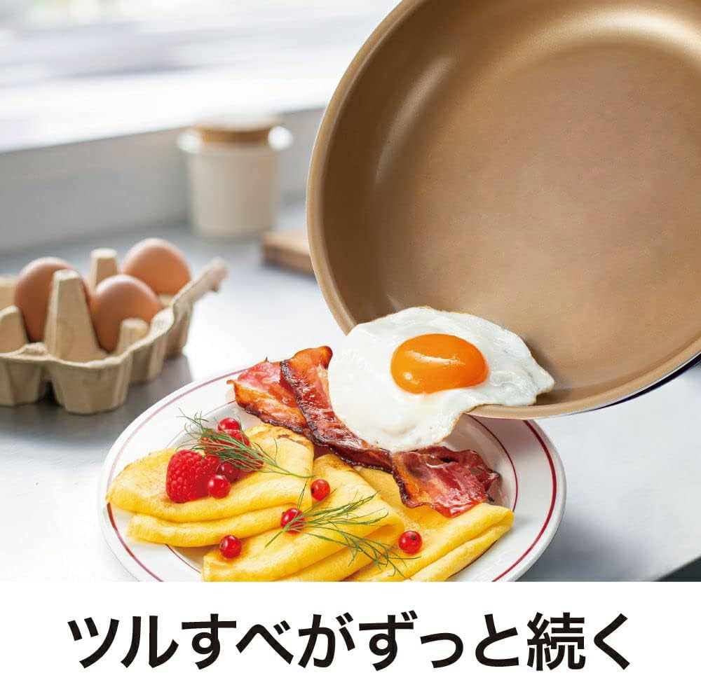 Evercook Deep Fry Pot, 11.0 Inches (28 Cm), Gas Fire, Lightweight, Non-Stick Frying Pan, PFOA Free, Navy, Doshisha image number 5