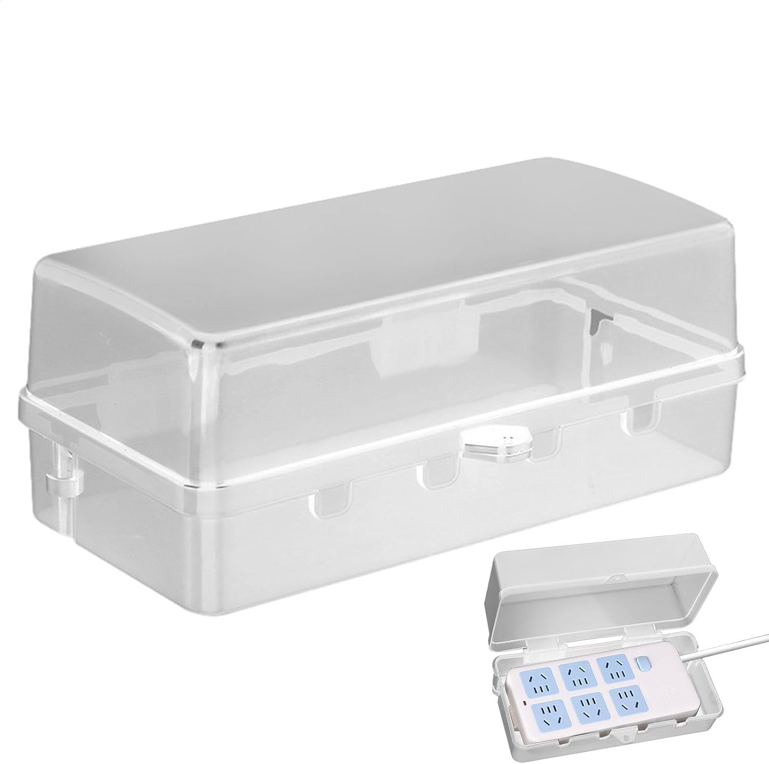 Weatherproof Electrical Box,Outdoor Power Strip Storage Cable Management Box | Rain-Proof Weather Proof Plug Box with Lock Outdoor Extension Lead Cover for Protect Outlet, Plug, Socket