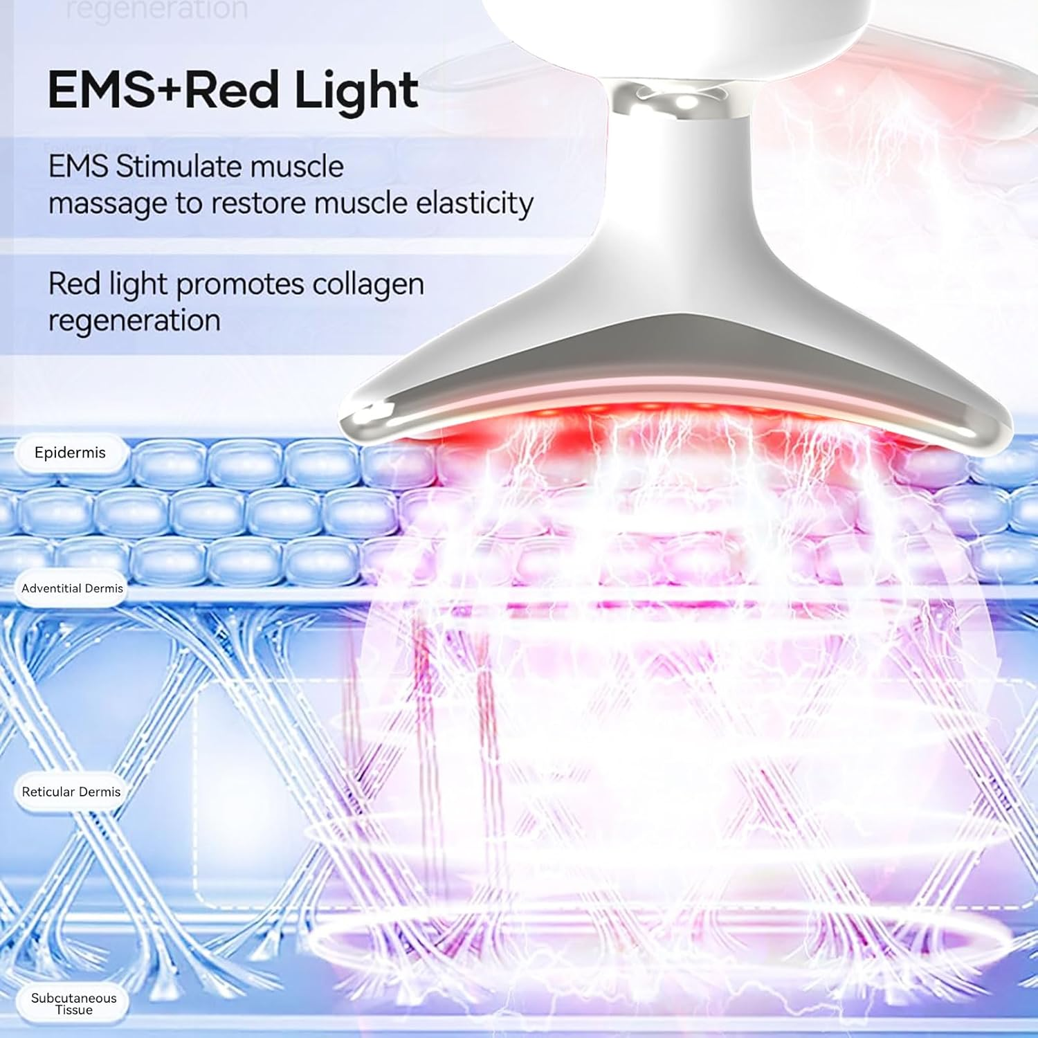 MIUTARMINI Red Light Therapy Face Massager, Skin Face Lift Device with 7 Colors, 45&deg;C EMS Massage Face Toning Firming Machine for Women,3 Modes Led Facial Sculptor for Skintightening & Neck Lifting - Black image number 5