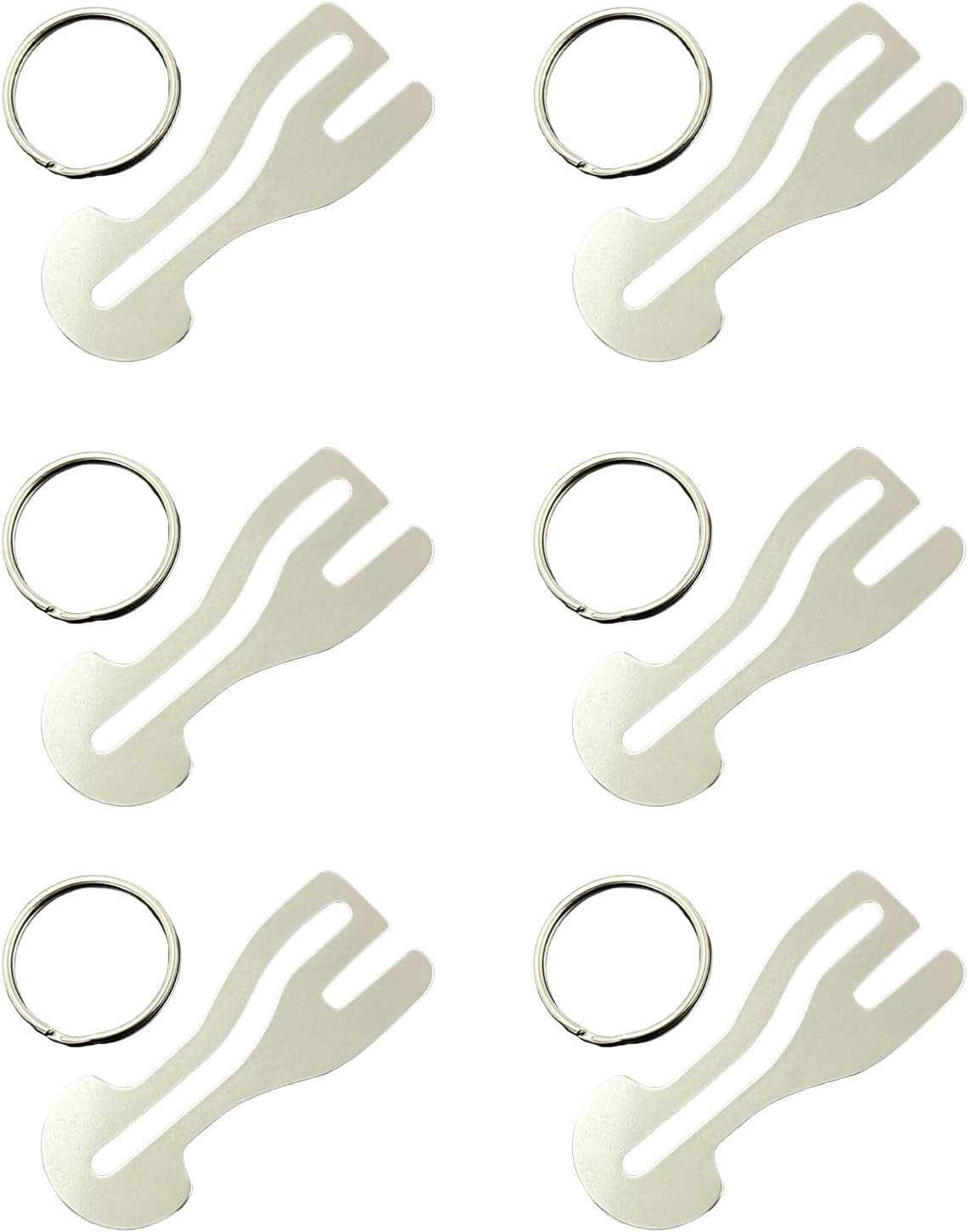 2/4/6 Pcs Aussie Portable Stainless Steel Metal Shopping Trolley Tokens Master Key for Men Women Grocery Shopping Cart Trolleys image number 3