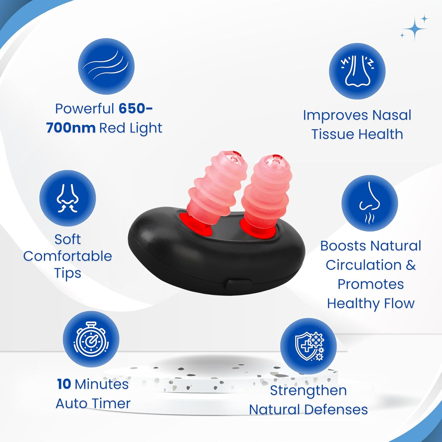Red Light Nasal Therapy Device &ndash; No More Colds Red Light Therapy for Nose Soothing Relief, Comfort & Easy Use Portable Nose Therapy image number 2