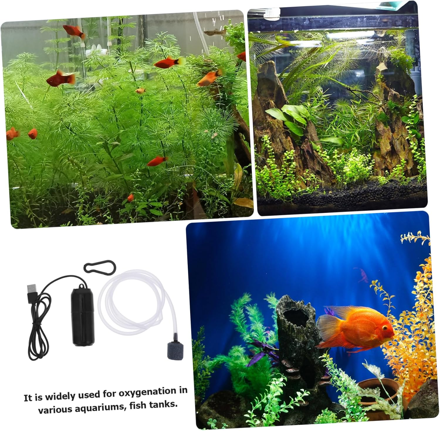Ipetboom Small USB Aquarium Air Pump Portable Oxygen Aerator Plastic Fish Tank Accessory Quiet Operation for Home and Outdoor Fishing Supplies image number 6