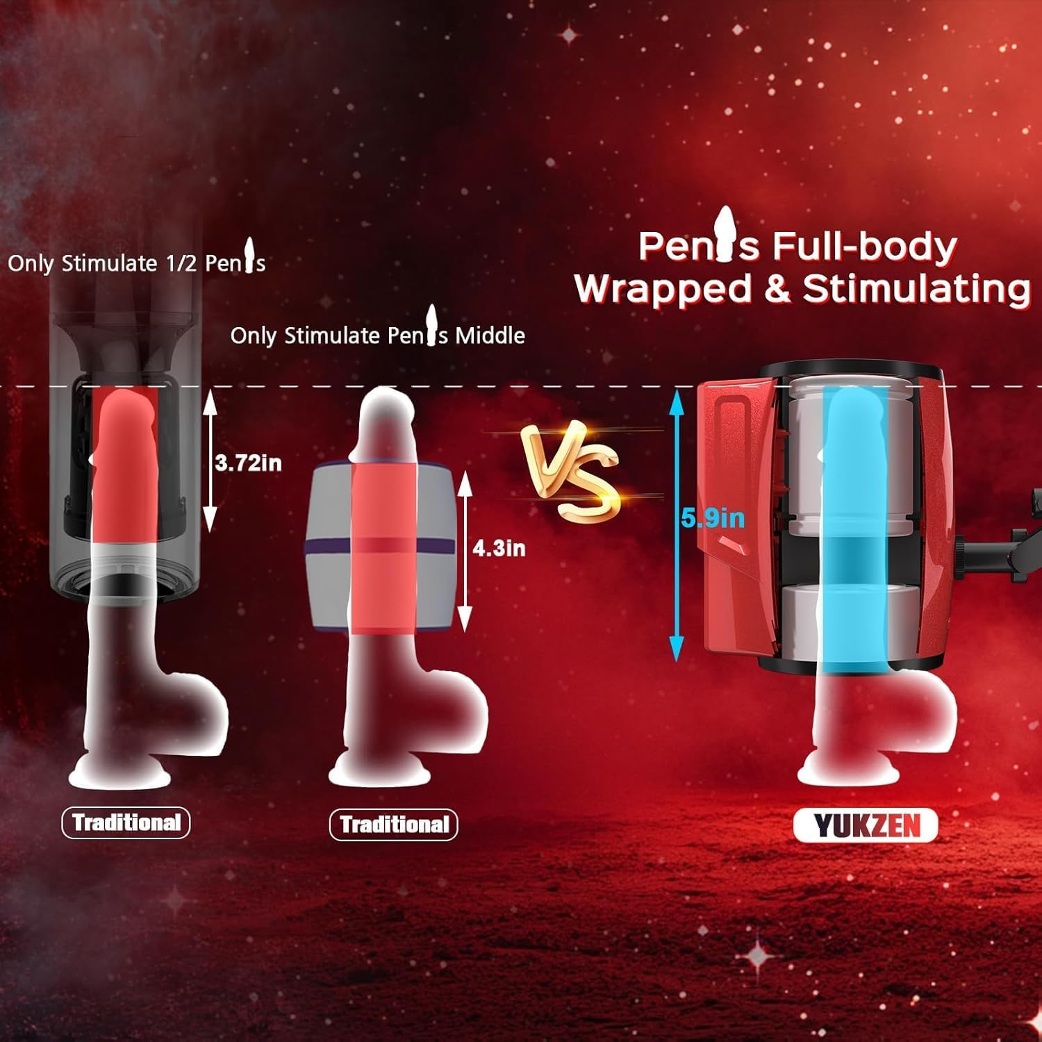 Male Masturbator Adult Sex Toys for Men - Dual-Sleeve Automatic Thrusting Rotating Vibrating Sex Machine Penis Vibrator Stroker, Mens Masturbators Cup Oral Sex Toy Pocket Pussy for Men