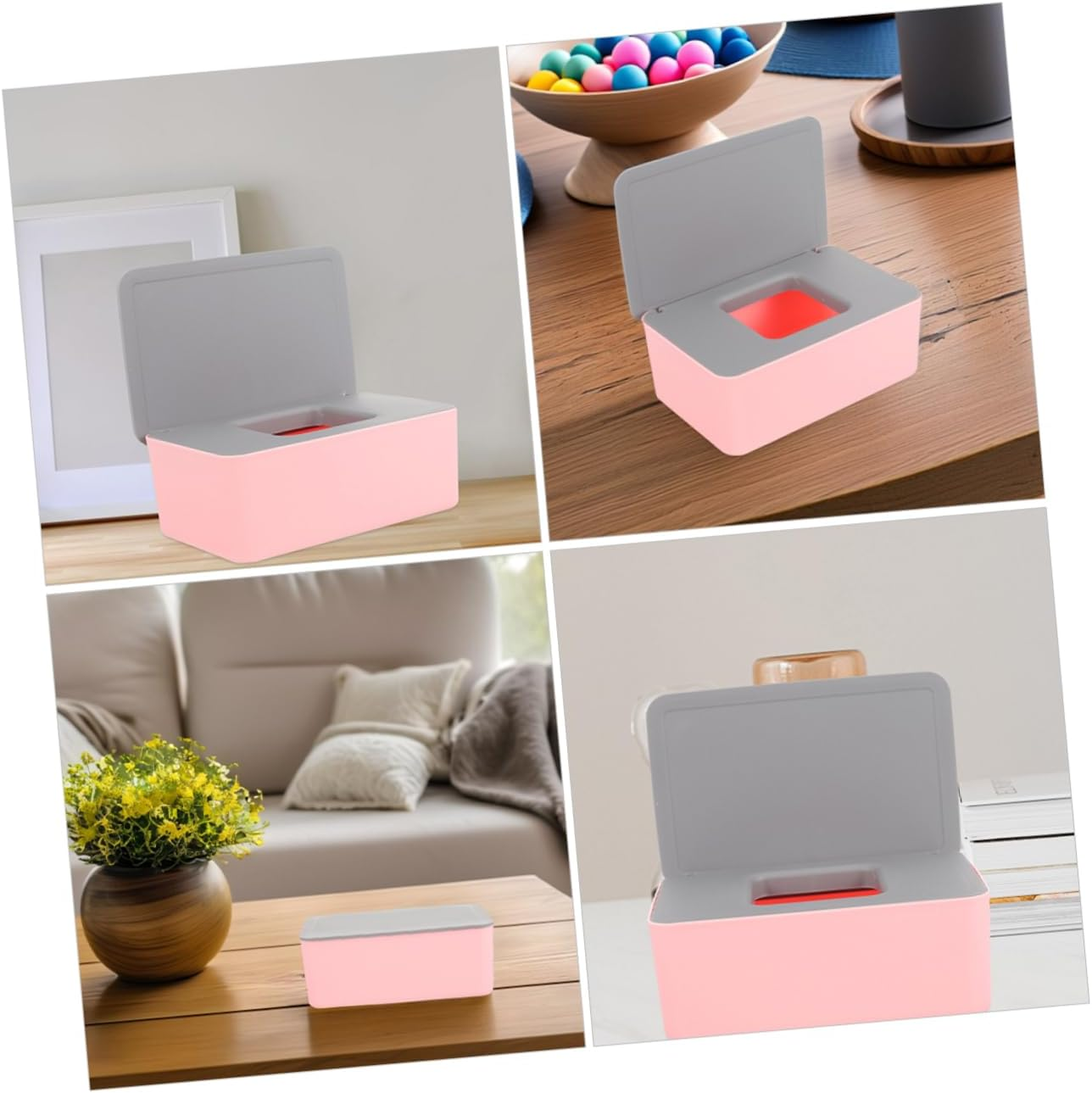 MAGICLULU 2Pcs Portable Wet Wipes Box Refillable Wipe Container Travel Home Use Boy Girl Case image number 3