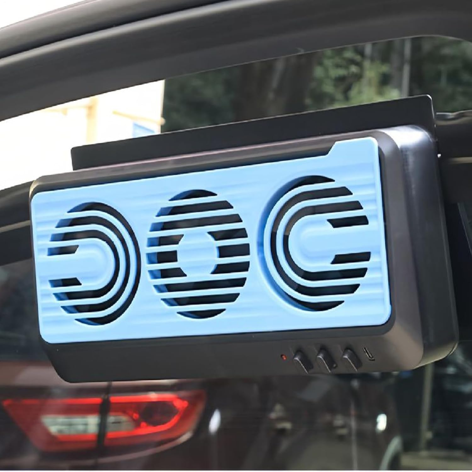 Solar Powered Car Window Fan, Quiet Solar Car Air Purifier, Air Purification Cooling Device for RV Travel Vehicle Home Camping Truck