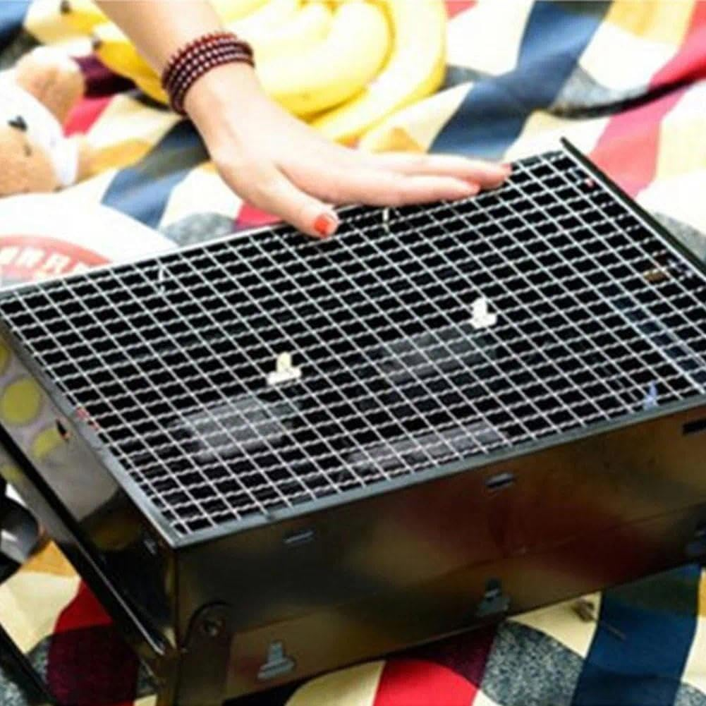 Grill Plate Mesh Wire Net for BBQ, Cooking Rack with Even Heat Distribution & Grill Lines - Food Grade Stainless Steel, 30X45Cm for Outdoor Use, Dishwasher Safe & Easy to Clean by Ermaoo