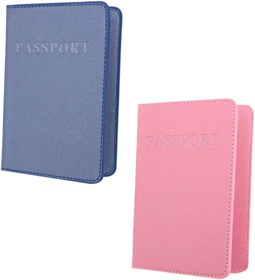 HAPINARY 6Pcs Multi-Functional Passport Holder Pouch Pu Leather Case Magnetic Clasp Key Pouch Travel Wallet