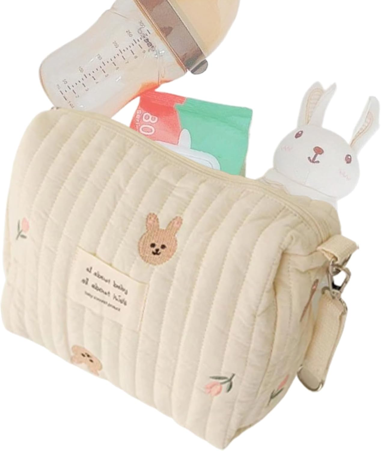 Toddler Diaper Bag Organizer &ndash; Spacious Portable Storage Pouch for Nappies, Baby Stroller Hanging Accessory for Travel, Outdoor Walks, Shopping, Daily - B image number 4