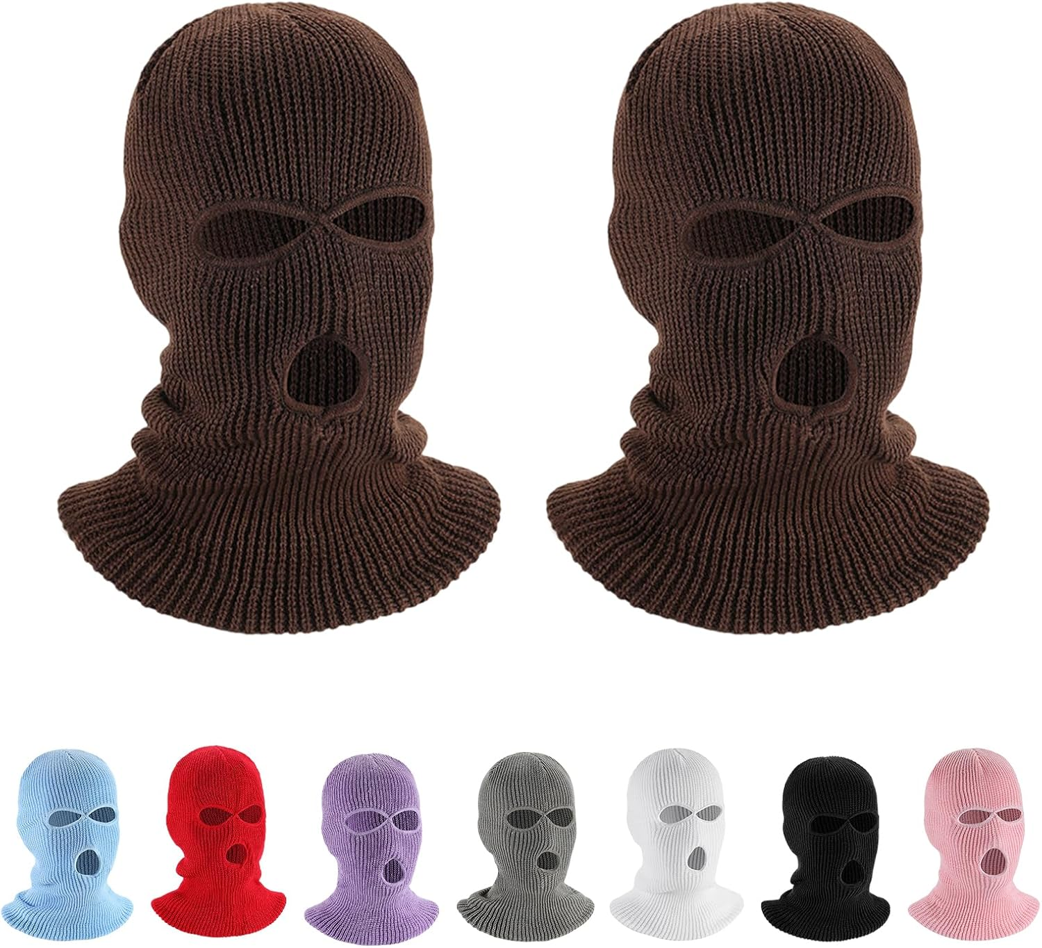 Yourkar 2 PCS Car Headrest Cover, Personalized Funny Hat for Car Seat Head Cover, Full Face Mask Design Headrest Protector for Car, Van, Truck, SUV, Universal Car Accessories (Black)