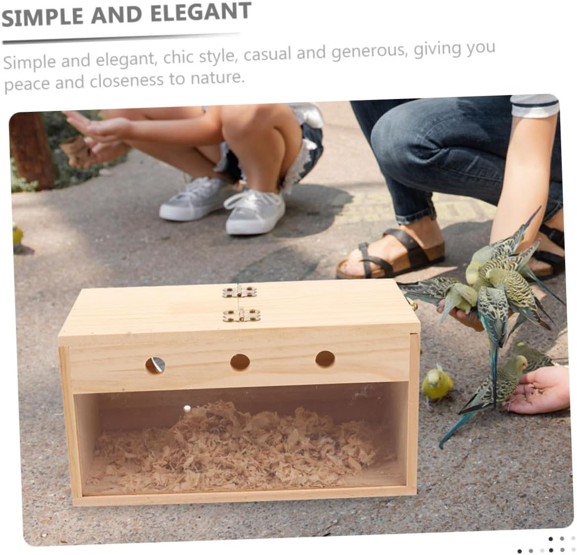 Abaodam Large Plastic Nesting Cage Birdhouse with Hanging Hook, Parakeet Breeding Box for Cockatiels, Budgies, and Finches, Bird Nests for Cages and Parakeet Supplies image number 1