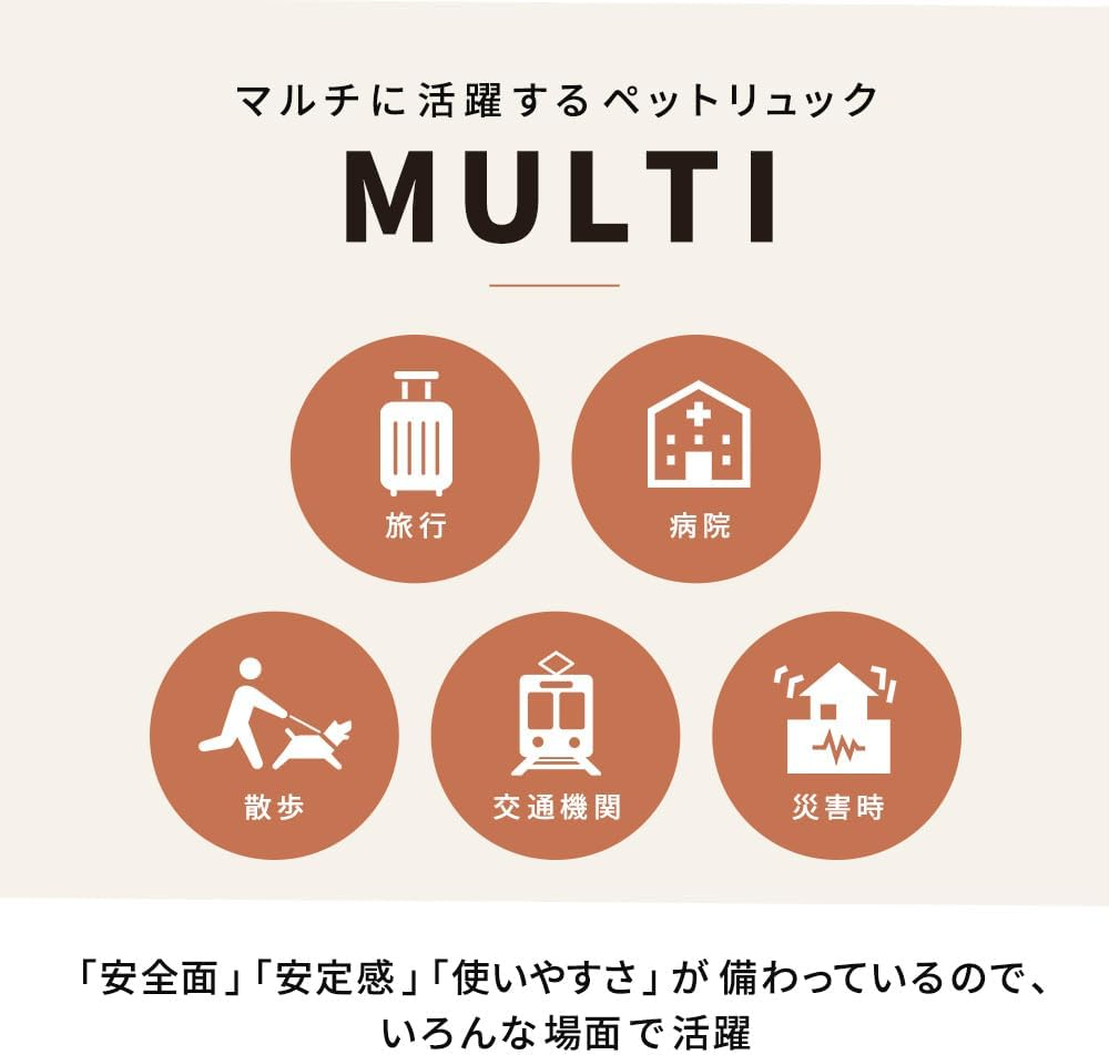 Iris Ohyama P-MPR350 Pet Carrier, Cat Carrier, Front Hanging Pet Backpack, Prevents Jumping Lead, Black