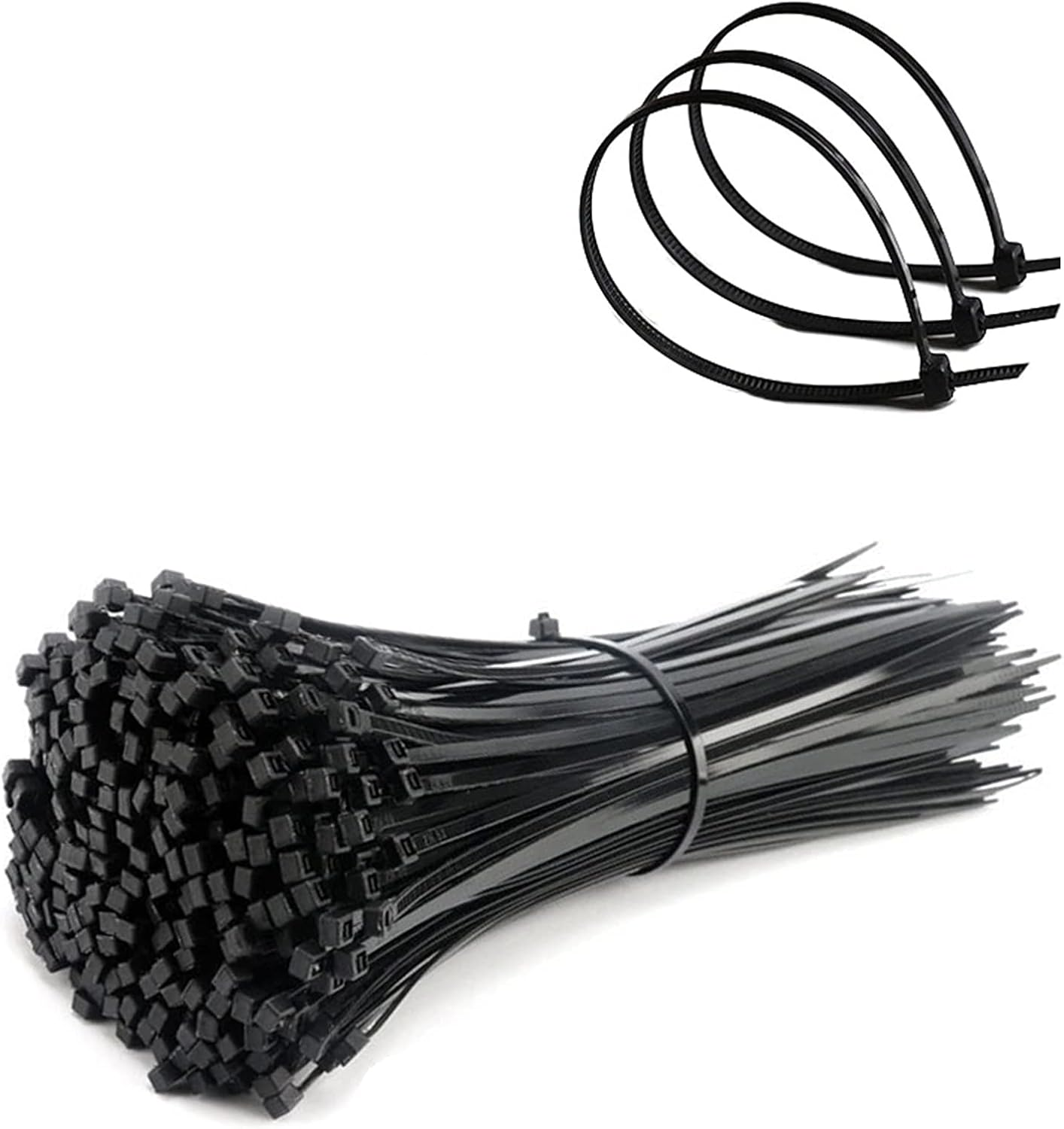 100Pcs Cable Zip Ties Heavy Duty 10 Inch, Premium Plastic Wire, Self-Locking Black Nylon Zip Ties for Indoor and Outdoor image number 4