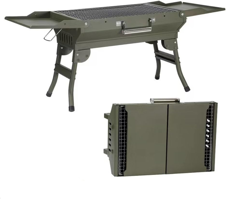 Charcoal Grills,Folded Patio Camping Barbecue Grill,Bbq Barbecue Stove Carbon Grill Barbecue Utensils for Garden Backyard Party Picnic Camping Outdoor Cooking,Portable Foldable Barbecue Charcoal Grill image number 2