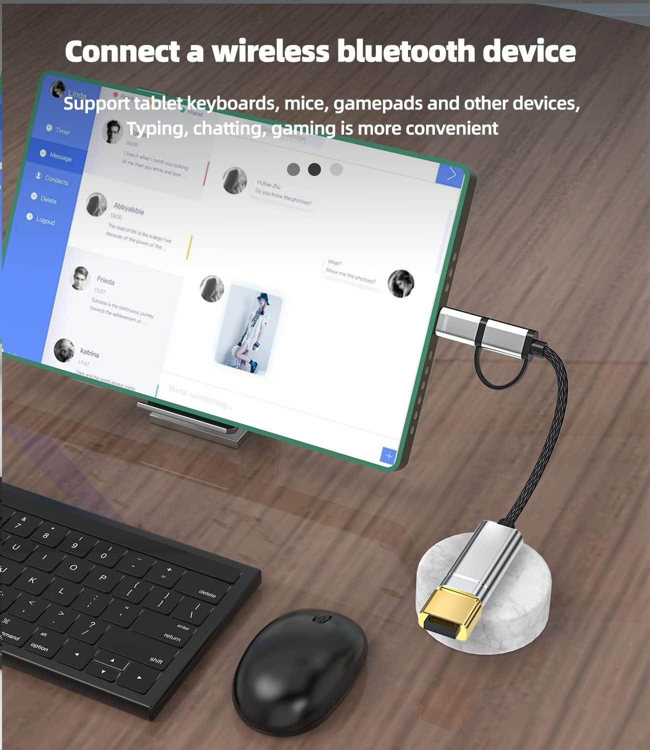 USB to Lightning Adapter OTG Cable USB-A Female Type C Male 3.0 Converter Thunderbolt Port Cord for Apple for Iphone15 Pro Max for Ipad 10 Air4/5 Mini6 Pro 12.9 Macbook Compatible image number 1