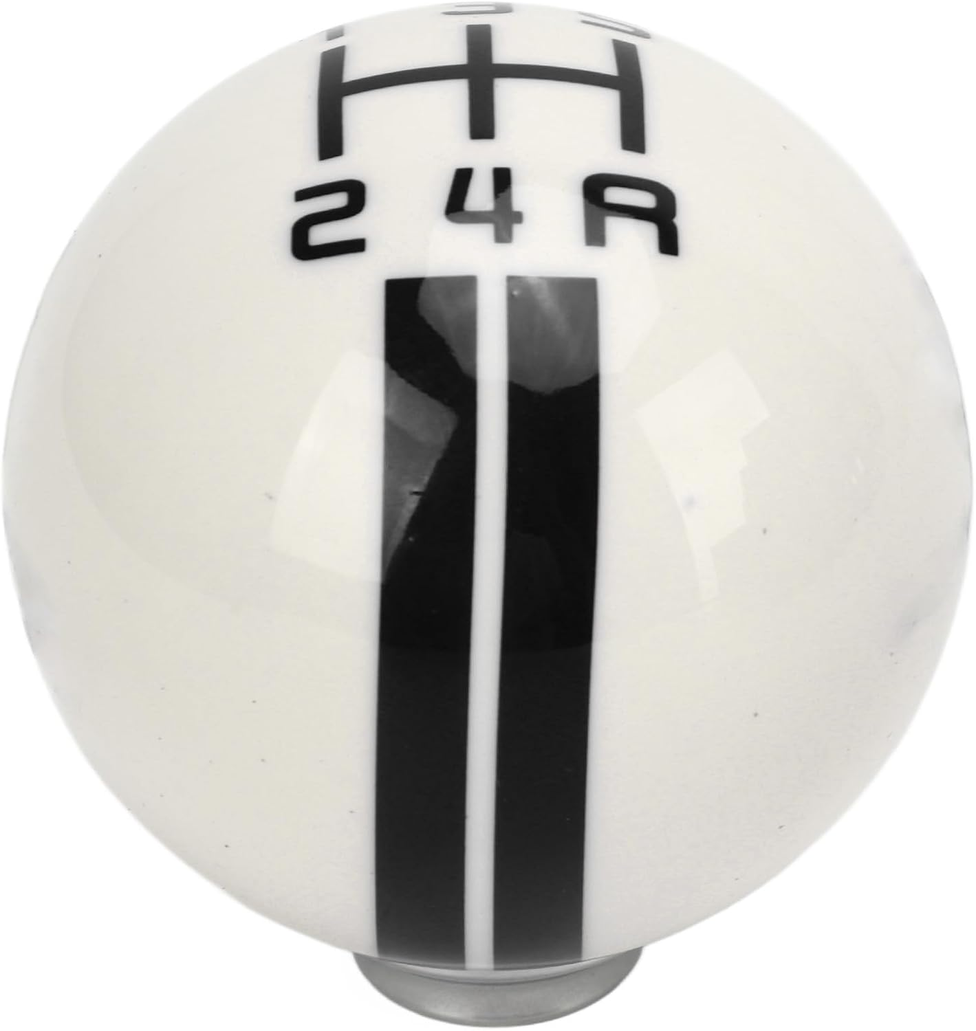 5 Speed Manual Gear Shift Knob Ball,Manual Shift Lever Knob Replacement for Ford Mustang 1967 to 2018 (White Black) image number 2