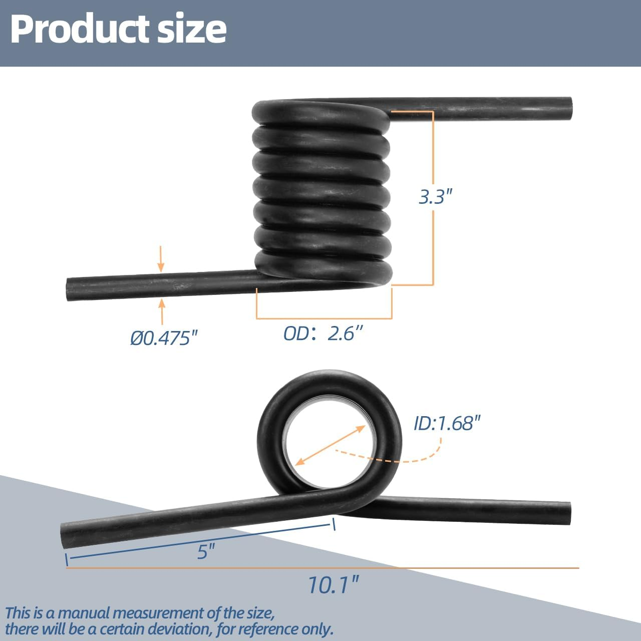 Trailer Ramp Coil Springs, Heavy Duty Trailer Springs Right & Left Ramp Gate 2000 Lbs RS16933LH RS16933RH, Fits for Trucks, Trailer Gates (1 Pair) image number 6