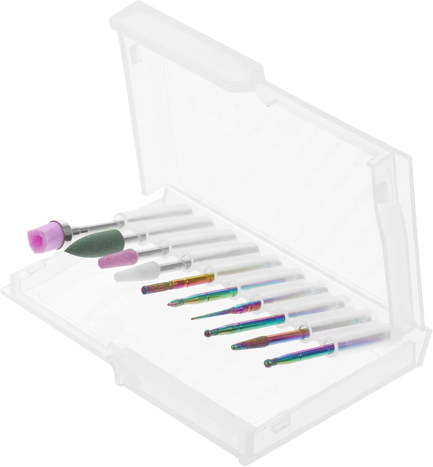 GANAZONO 10Pcs Nail Drill Bits Manicure Nail Drill Bits Professional for Polish Removal image number 3