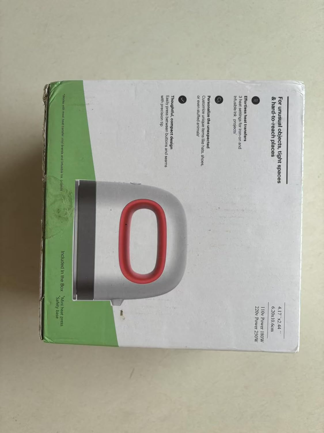 Gingersun Mini Heat Press Machine Portable, Small Iron Press Heating Transfer for T Shirts Shoes, Hats,Crafts,Htv Vinyl Projects image number 3