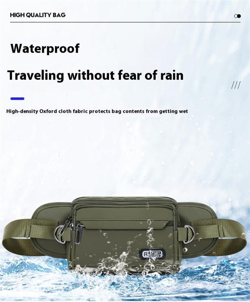 Fanny Pack for Women Men, Large Capacity Waist Wallet Bag, Adjustable & Waterproof Bum Belt Pouch for Travel, Running, Shopping, Hiking, Dog Walking, Cycling, Climbing, Black image number 6