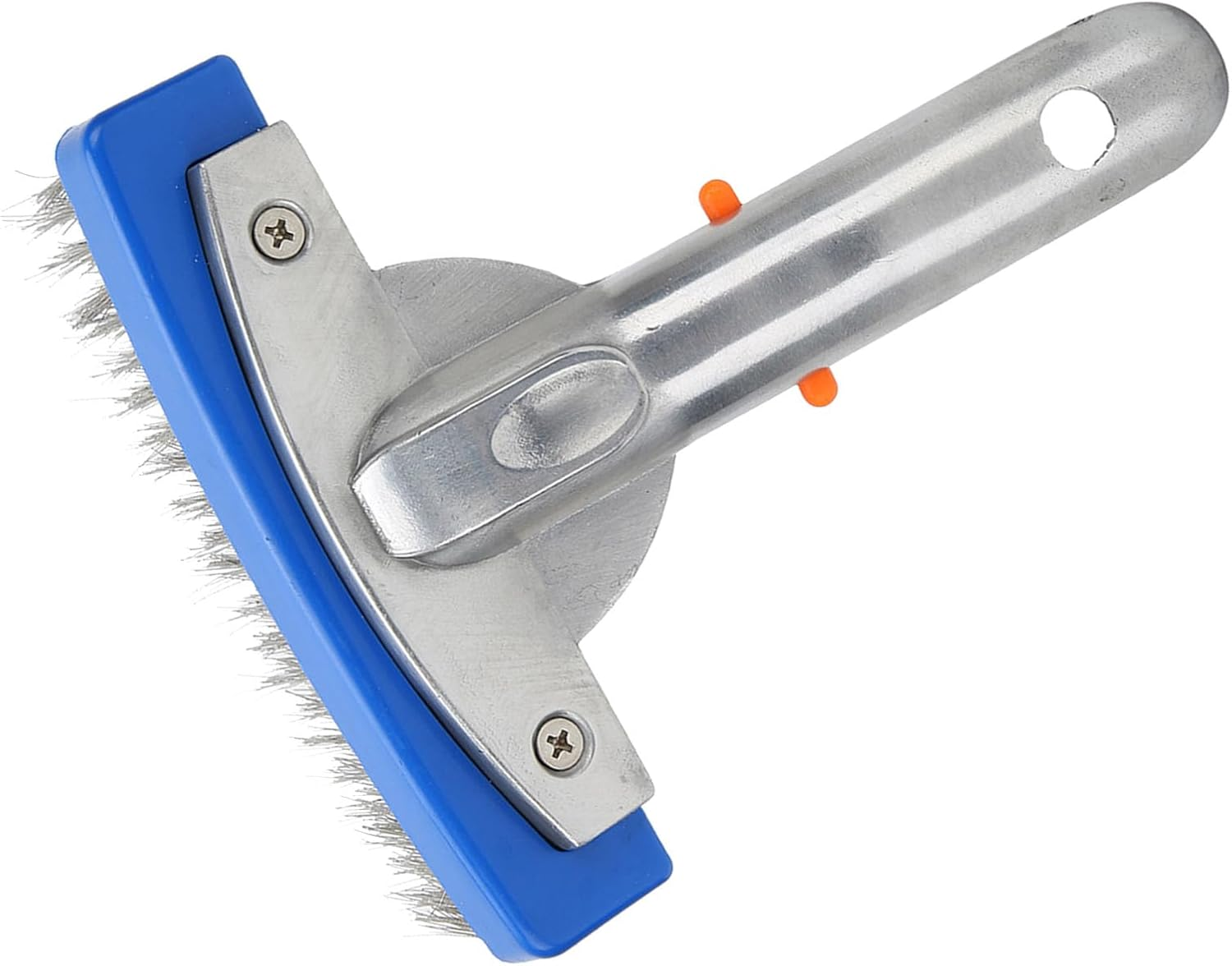 TOPINCN Stainless Steel Swimming Pool Brush Effortlessly Cleans Stubborn Stains for Pool Perimeter - 5.5In Cleaner Brush for Spa and Pond image number 4