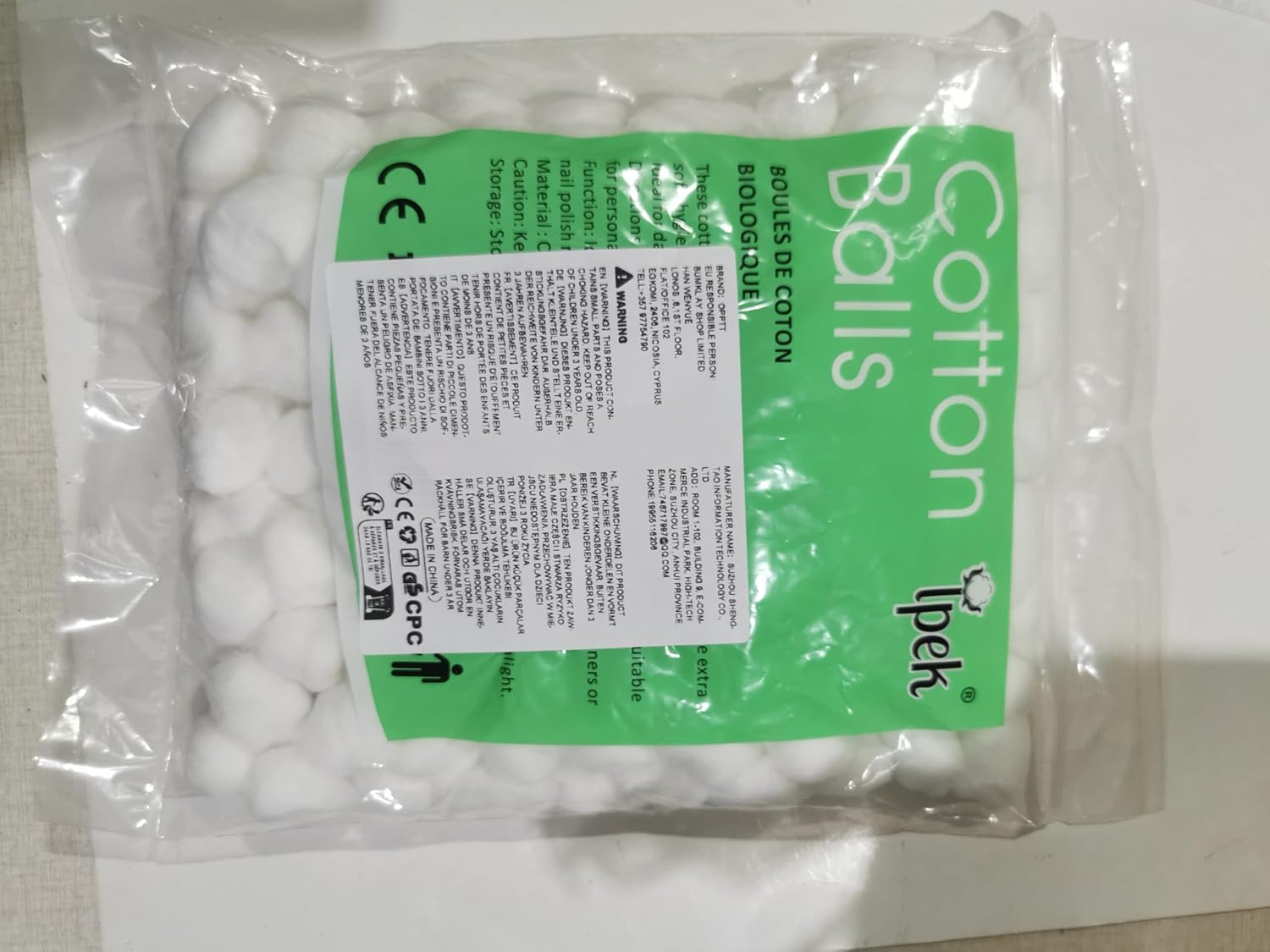 Cotton Balls for Degreasing, Pure Cotton Make-Up Balls, Degreasing Cotton Balls, Cotton Balls, White Cotton Balls, Cotton Ball, Home Use, 200 Pieces image number 4
