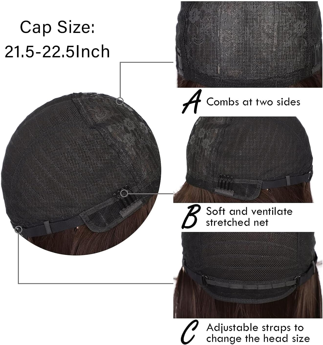 ENTRANCED STYLES (Black) - Black Bob Wig with Bangs, Short Black Wig for Women Straight Bob Wigs Heat Resistant Synthetic Wig Mia Wallace Cleopatra Cospaly Daily Party Cosplay Use 12" image number 3