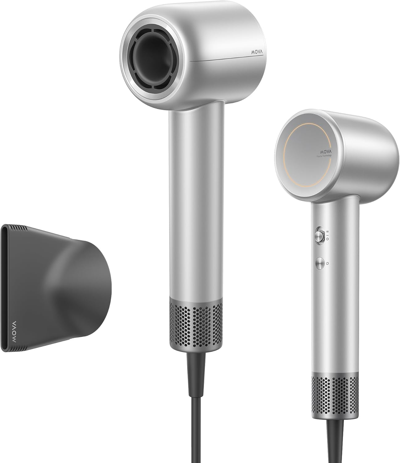 MOVA Shine 10 Upgraded Hair Dryer for All, Exclusive Aeroblossom Technology, 110,000Rpm Brushless Motor, Plasma Hair Care, 1000T/S NTC Monitoring, Multiple Drying Modes, Silver