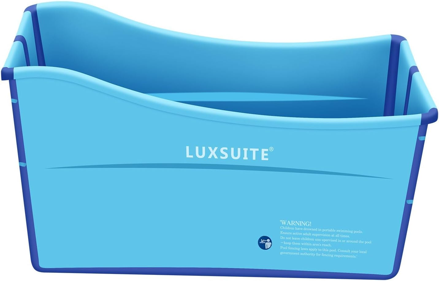 Large Foldable Bath Tub Bathroom Soaking Freestanding Plastic Portable Collapsible Modern Shower Bathtub, Blue image number 4