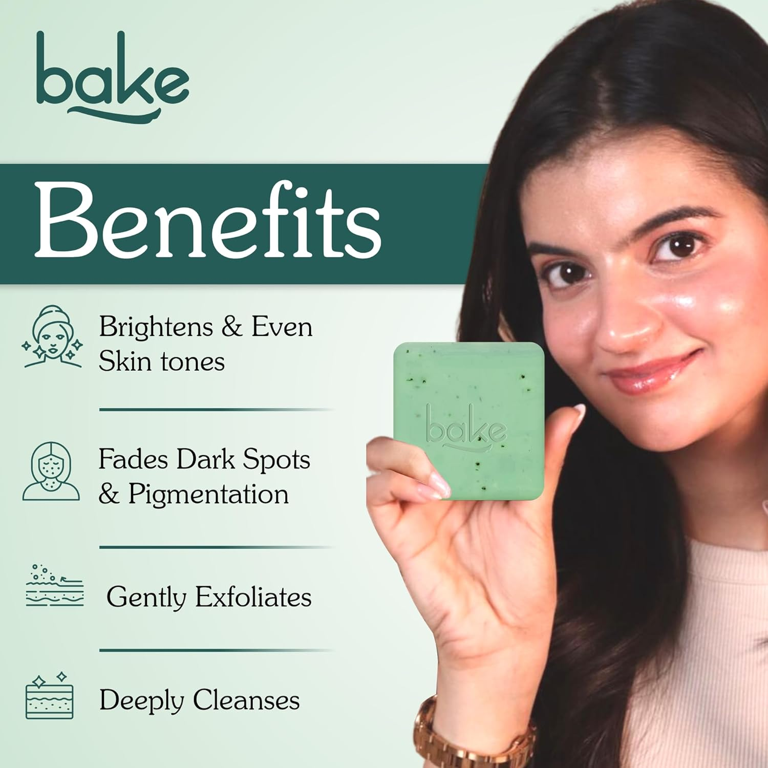 BAKE 8% Glycolic Acid Scrub Treatment Soap (200 Gms Pack of 2) with 3% Niacinamide | for Pigmentation, Exfoliation, Tan Removal, Brightens Underarms | for Women & Men | 100G X 2 (Pack of 2) image number 6