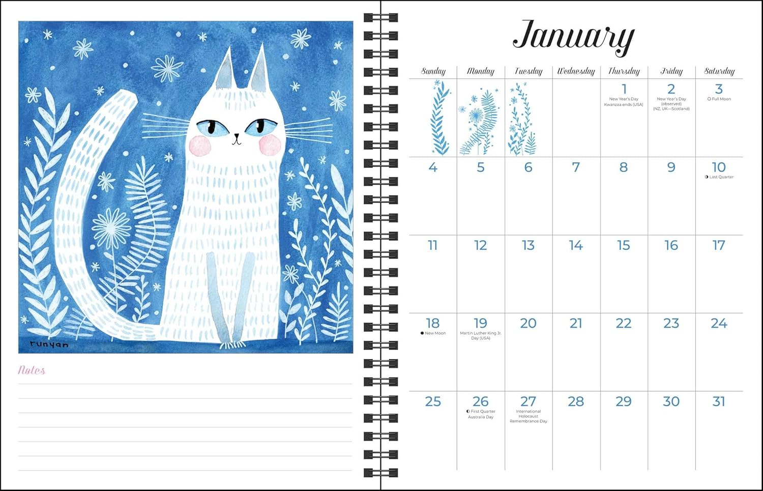 Feline 12-Month 2026 Monthly/Weekly Planner Calendar: Terry Runyan'S Cats image number 3