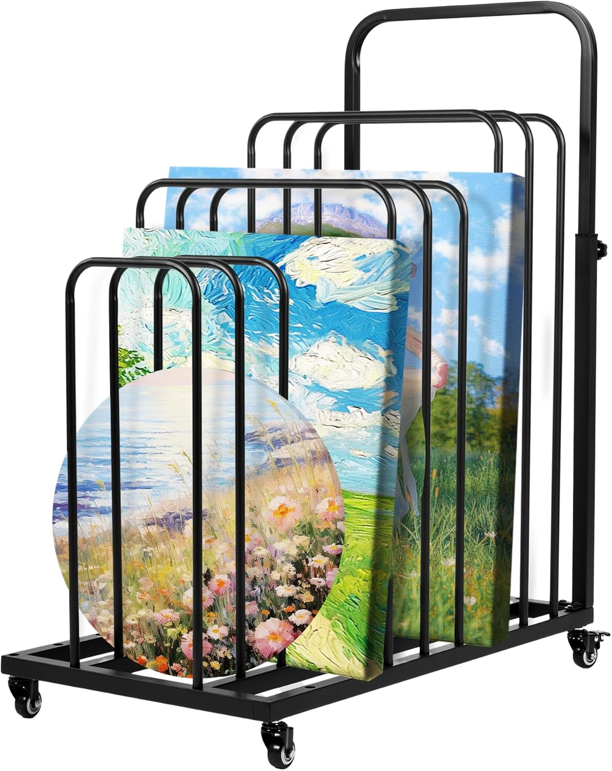 Mosegor Armrest Easel Art Drying Painting Rack Art Storage Easel Display Stands，Suitable for Drying Canvas Boards, Painting Boards, Crafts, （Black）