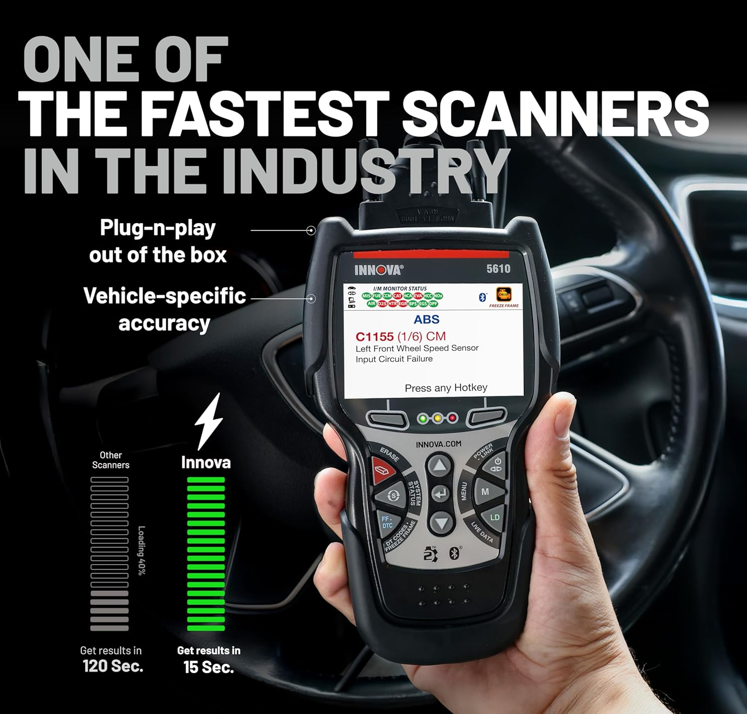 Innova 5610 OBD2 Bidirectional Scan Tool - Understand Your Vehicle, Pinpoint What'S Wrong, and Complete Your Repairs with Less Headache, Updates Included, Us-Based Technical Support image number 5