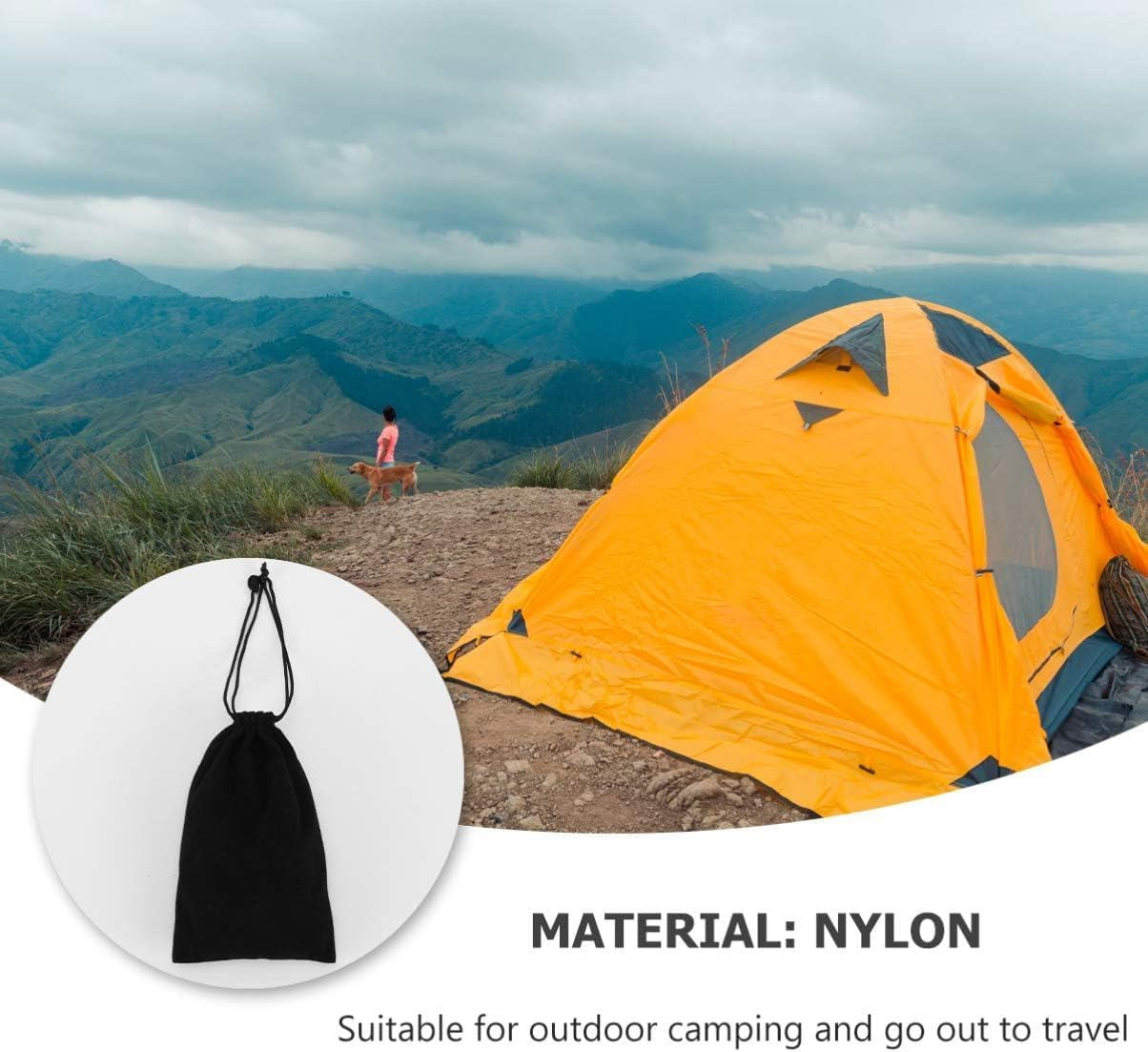 8 PCS Reflective Tent Guy Ropes with Aluminium Tensioner, 4Mmx4M Heavy Duty Paracord Camping Rope Kit for Tent Tarp Hammock Outdoor Survival Gear, Windproof Guide Ropes with Storage Bag (Green) image number 1